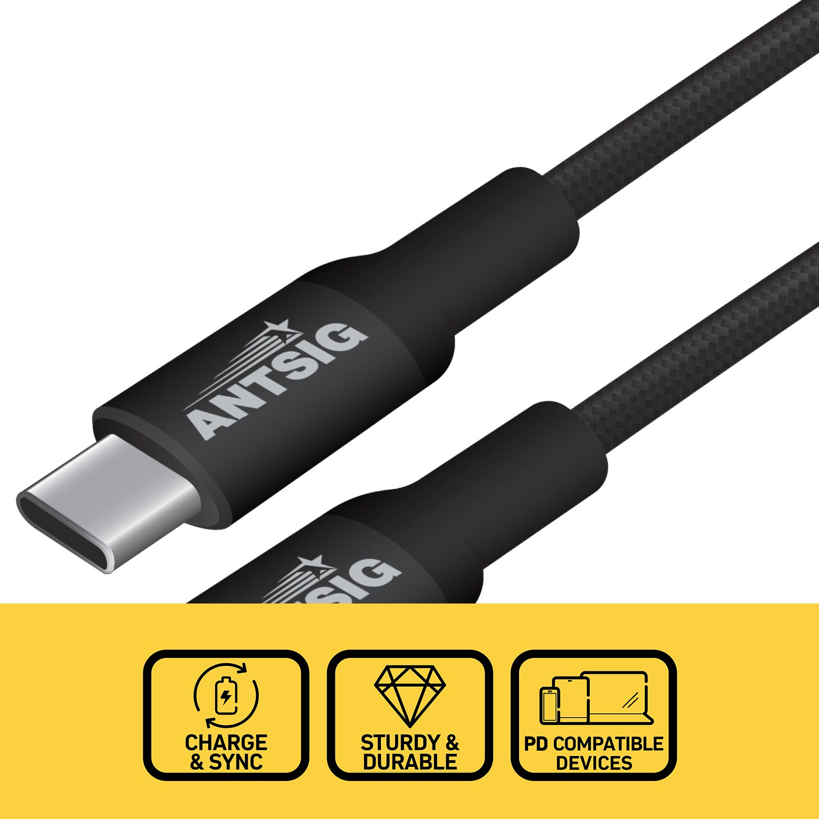 Antsig 1m 100W USB-C To USB-C Cable