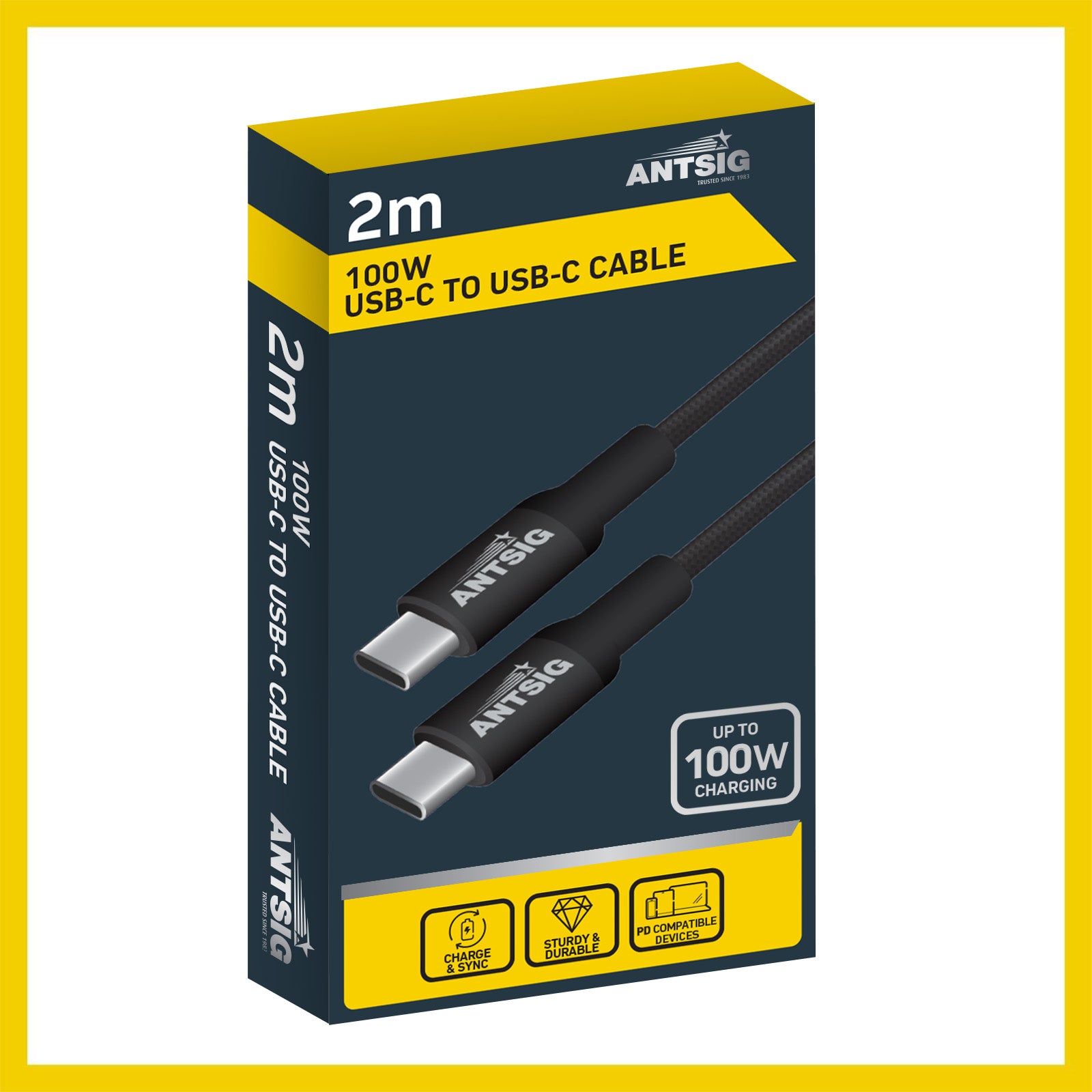 Antsig 2m 100W USB-C To USB-C Cable