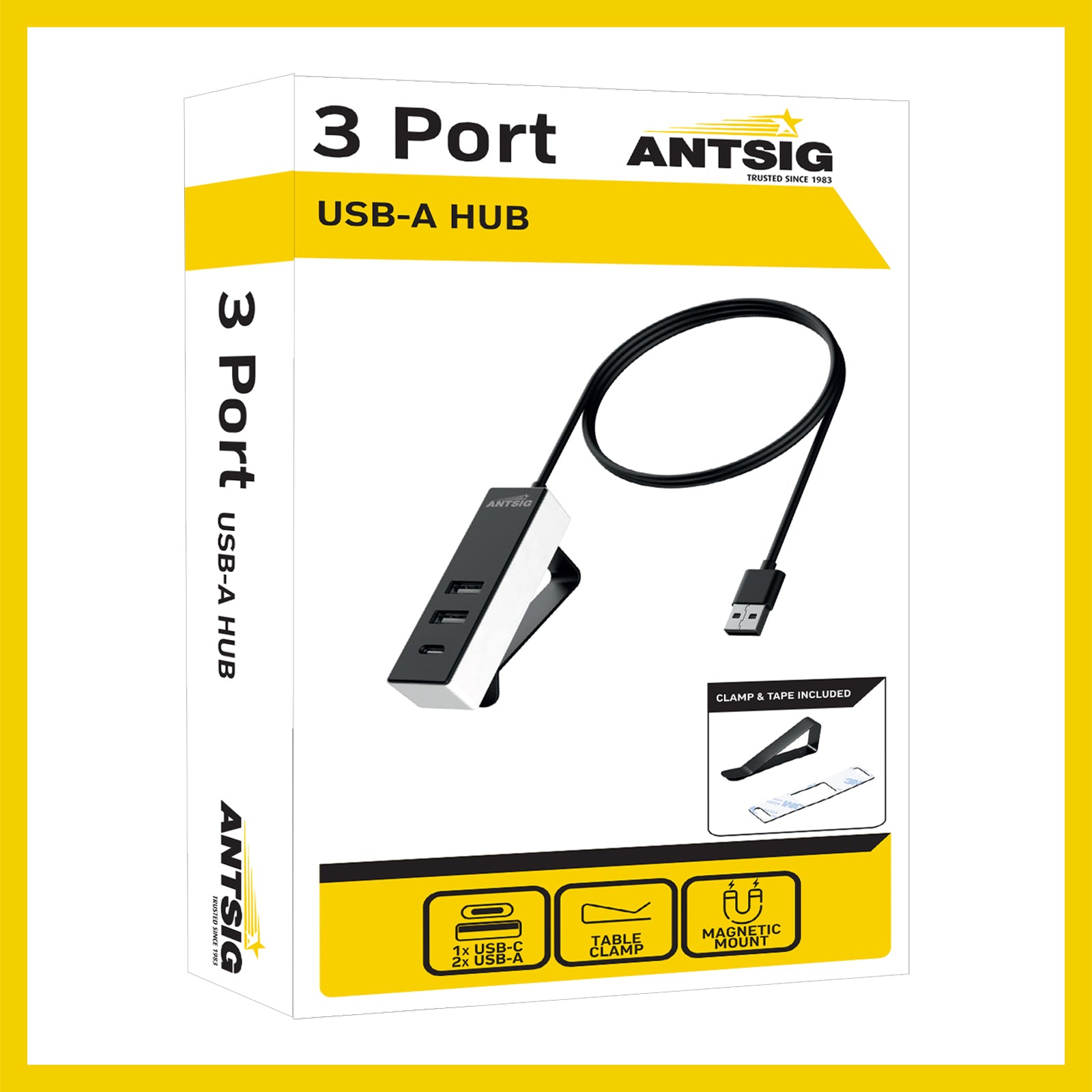 Antsig 3-Port USB-A Hub