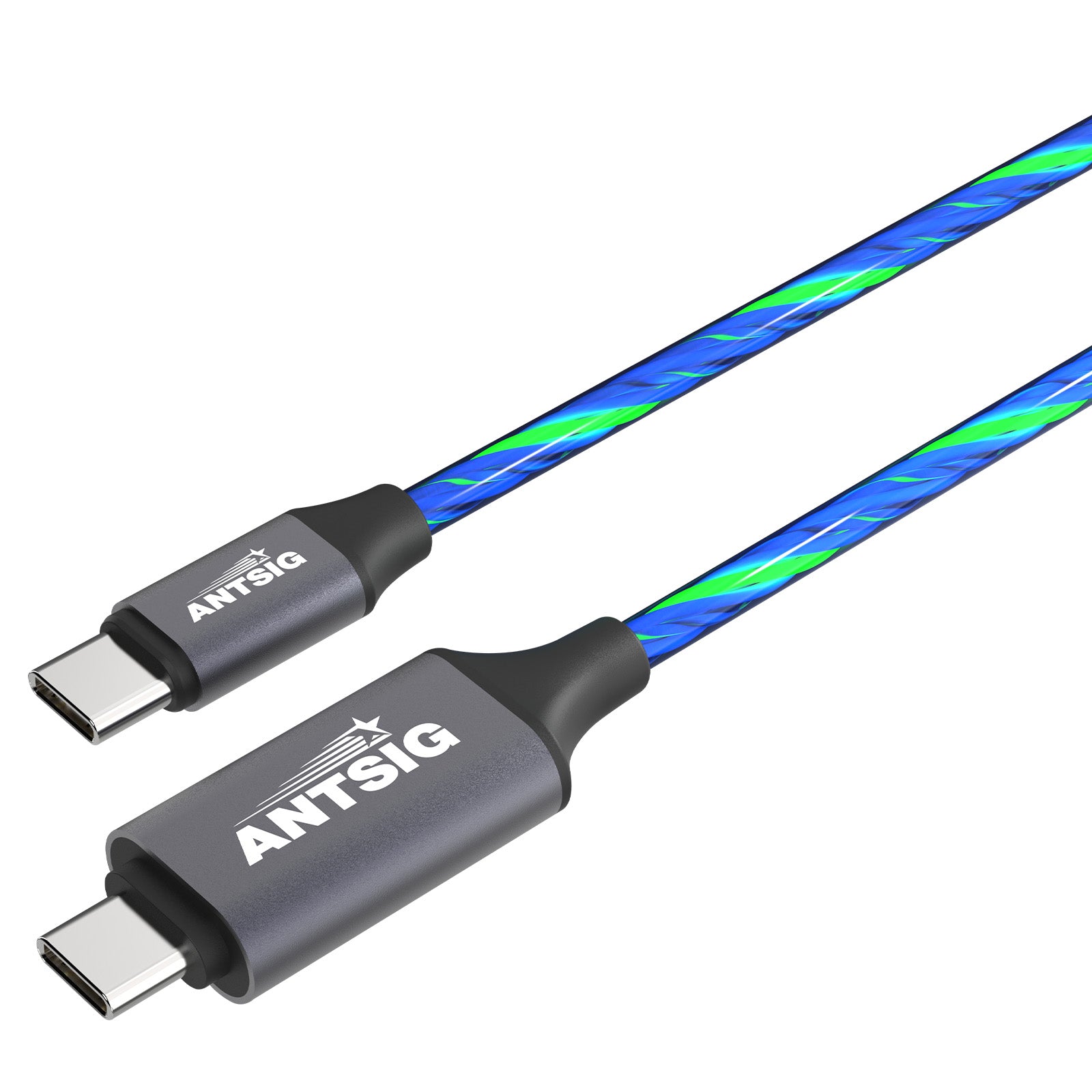 Antsig 1m USB-C To USB-C Light Up Cable