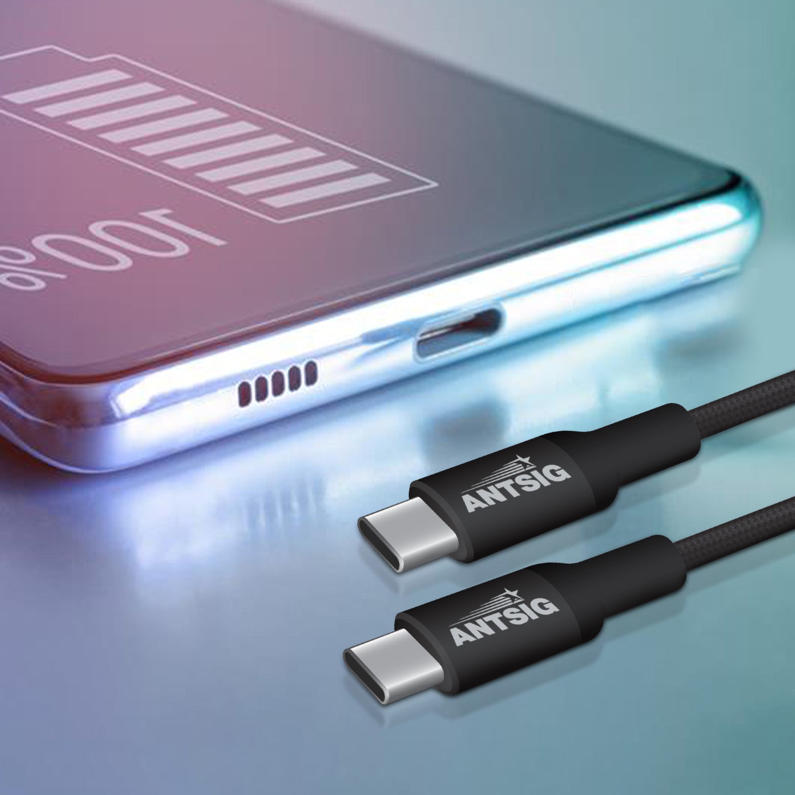 Antsig 2m 240W USB-C To USB-C Cable