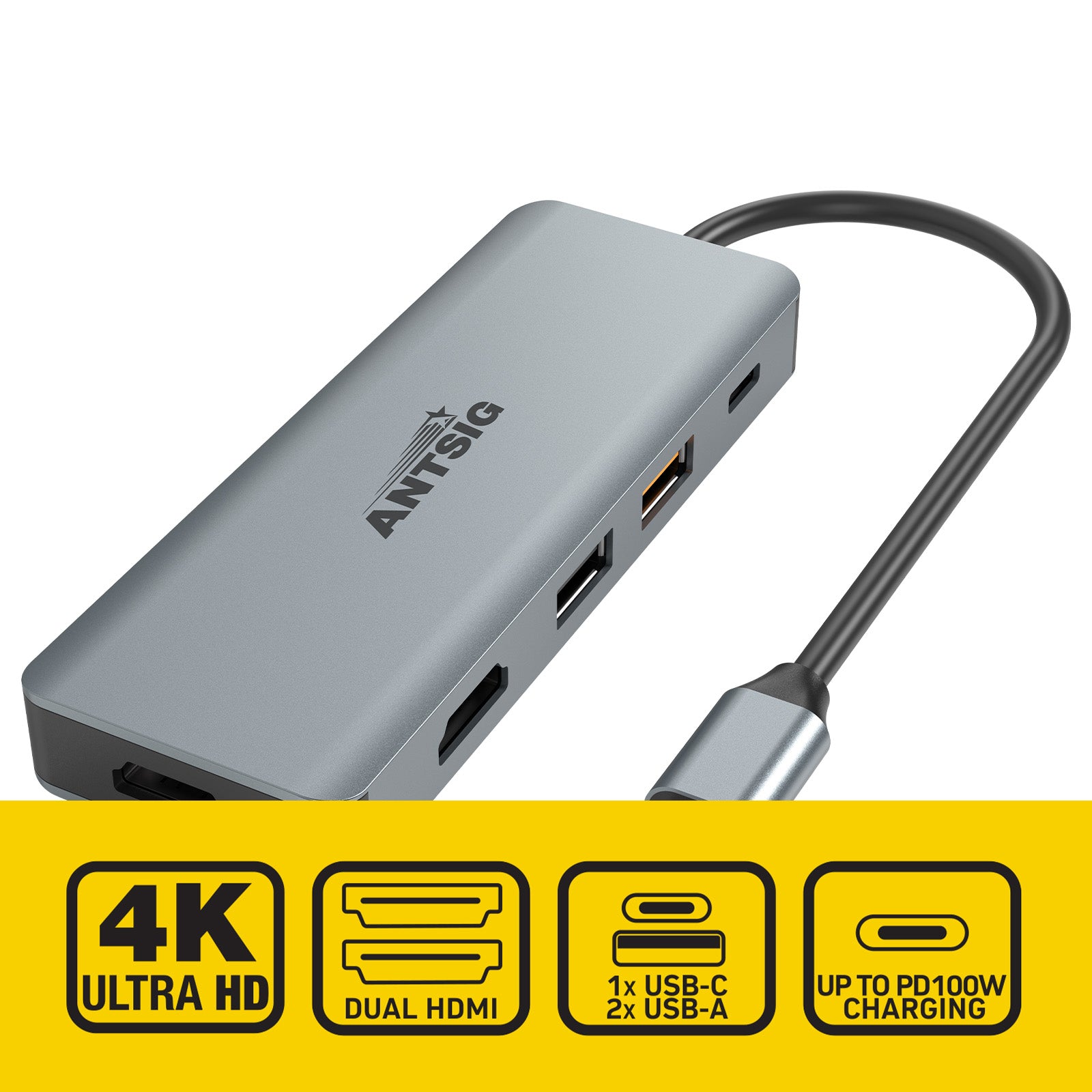 Antsig 7-in-1 USB-C Multiport Adapter