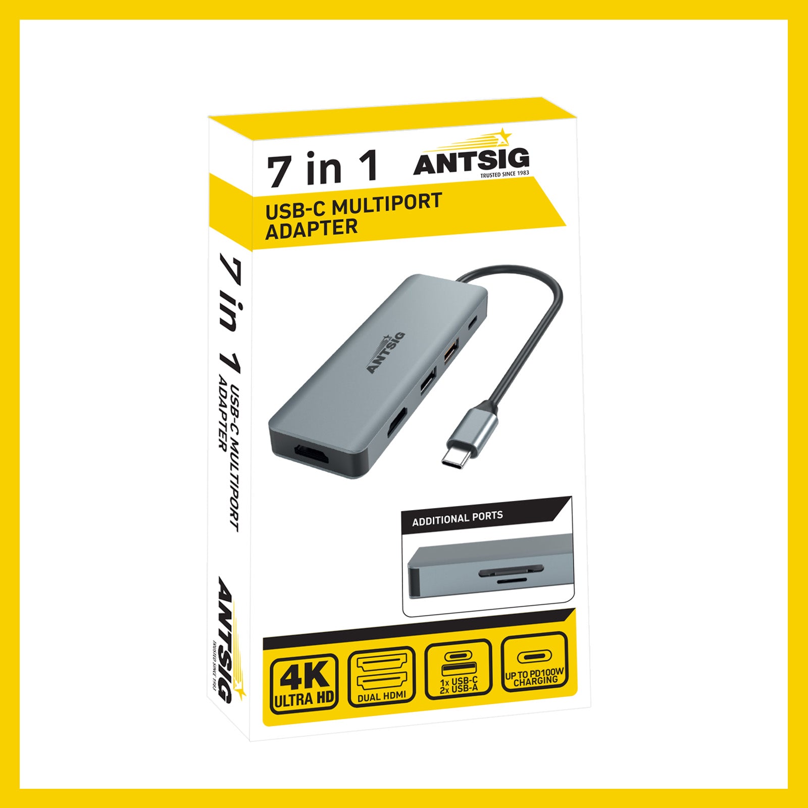 Antsig 7-in-1 USB-C Multiport Adapter