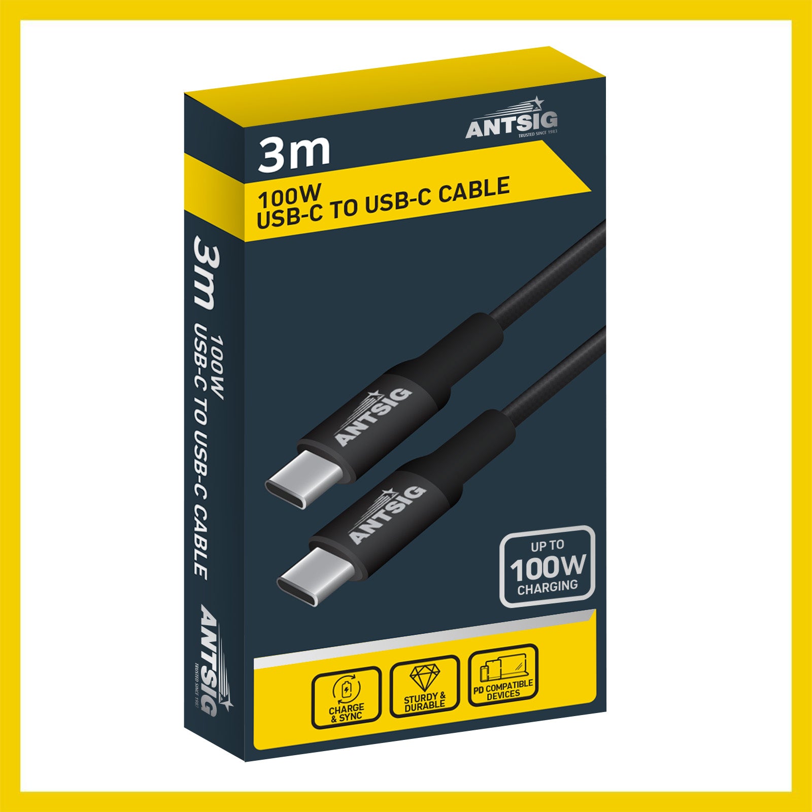 Antsig 3m 100W USB-C To USB-C Cable