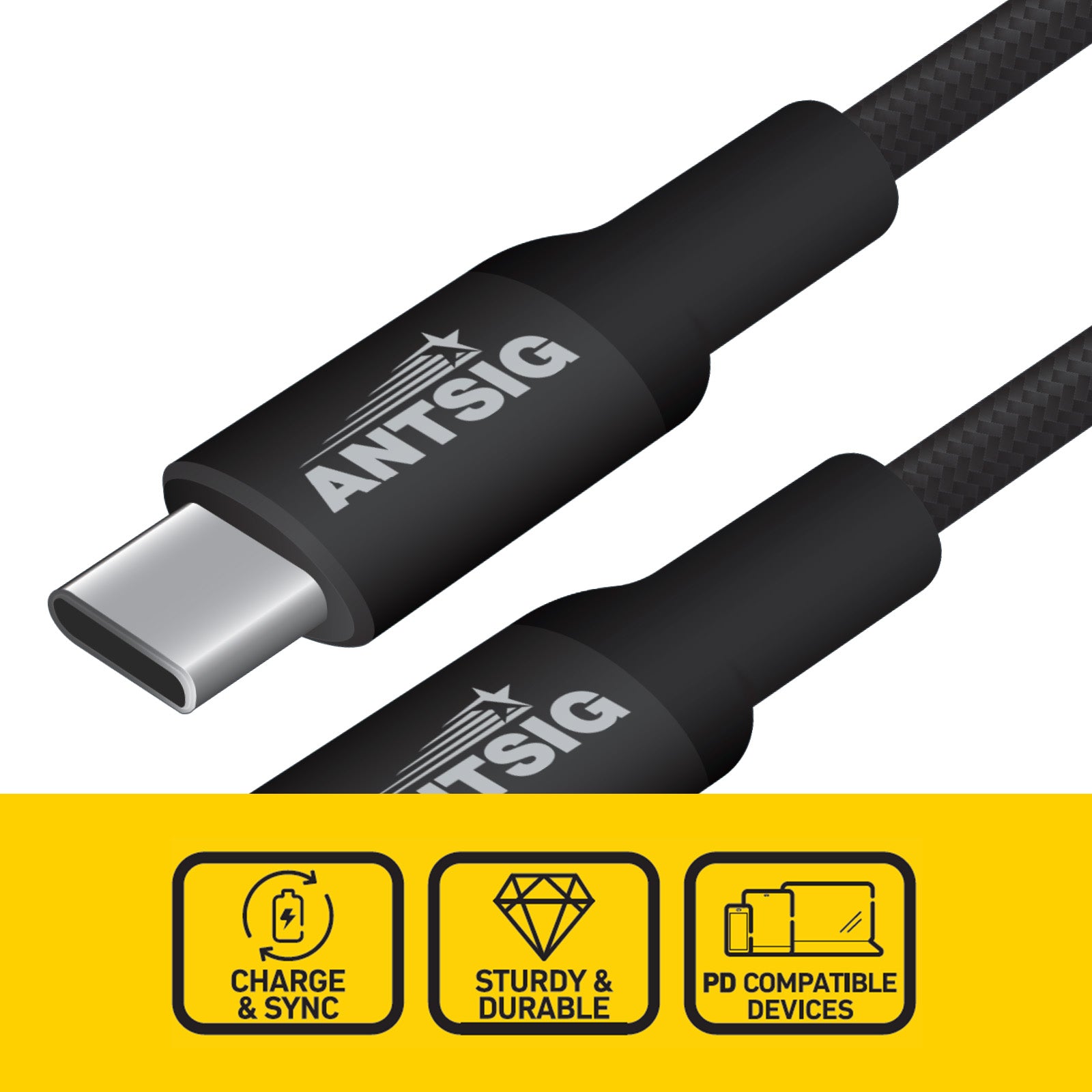 Antsig 1m 240W USB-C To USB-C Cable