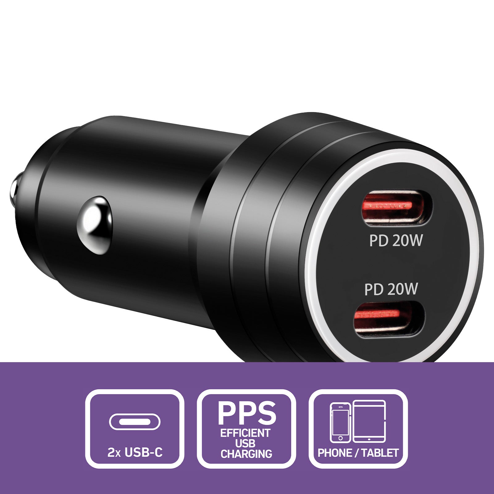 Antsig 40W 2-Port USB Car Charger