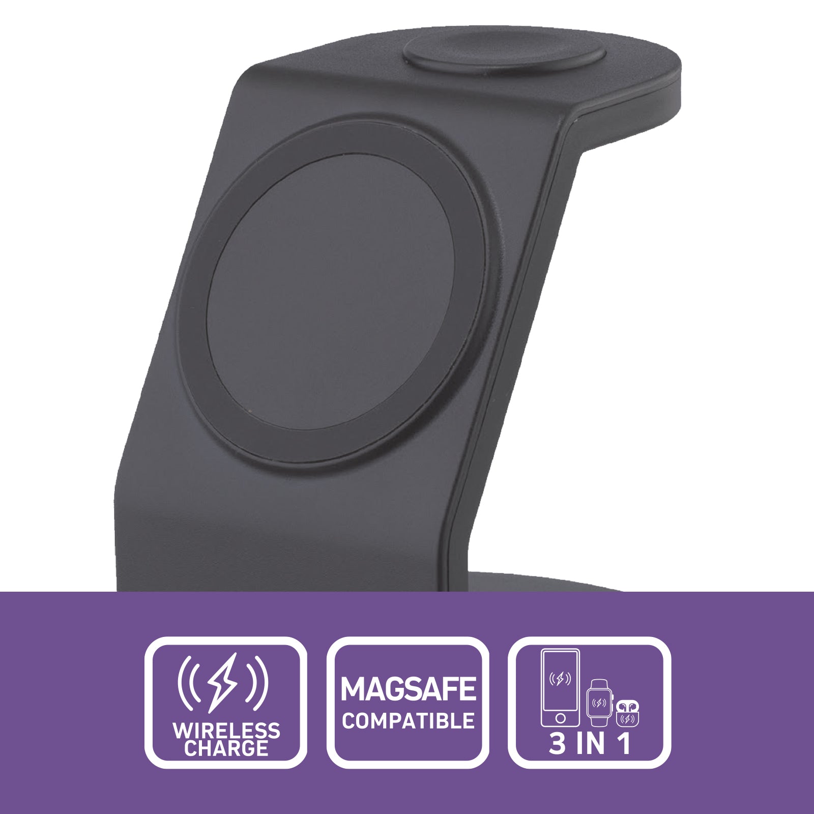 Antsig 15W 3-in-1 Magnetic Wireless Charging Stand