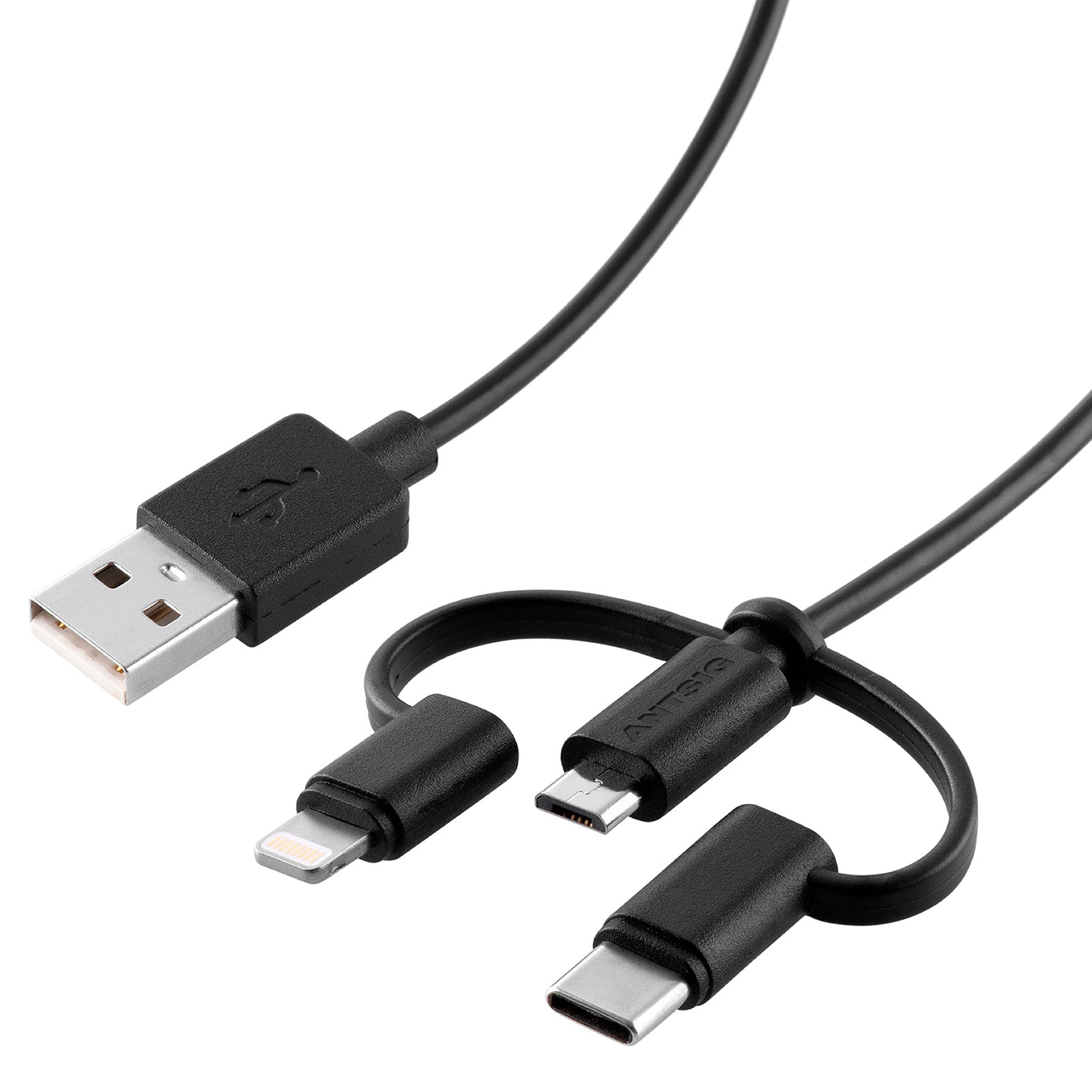 Antsig 1m 3-in-1 USB Cable