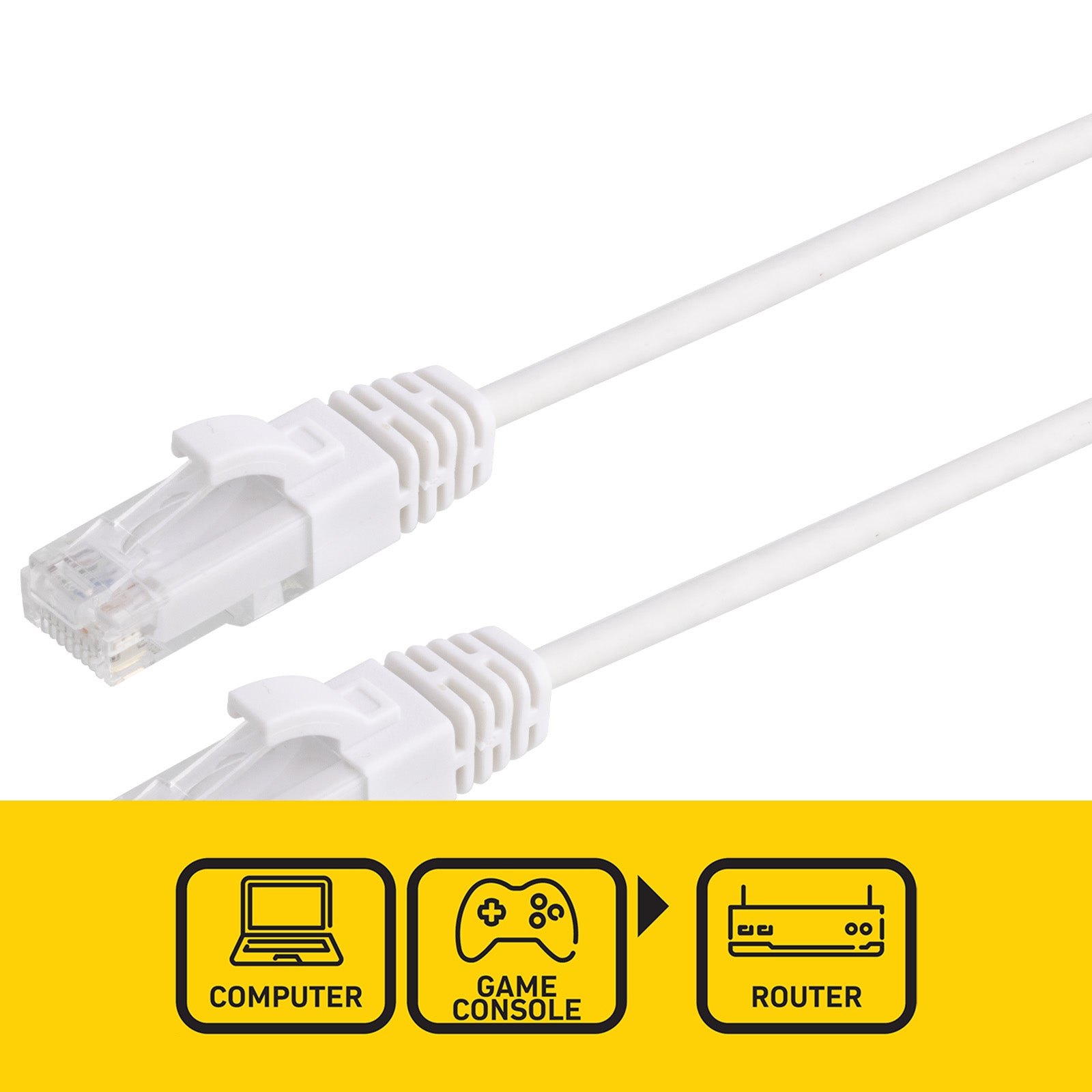 Antsig 50cm Ultra Thin CAT6A RJ45 Ethernet Cable - 5 Pack