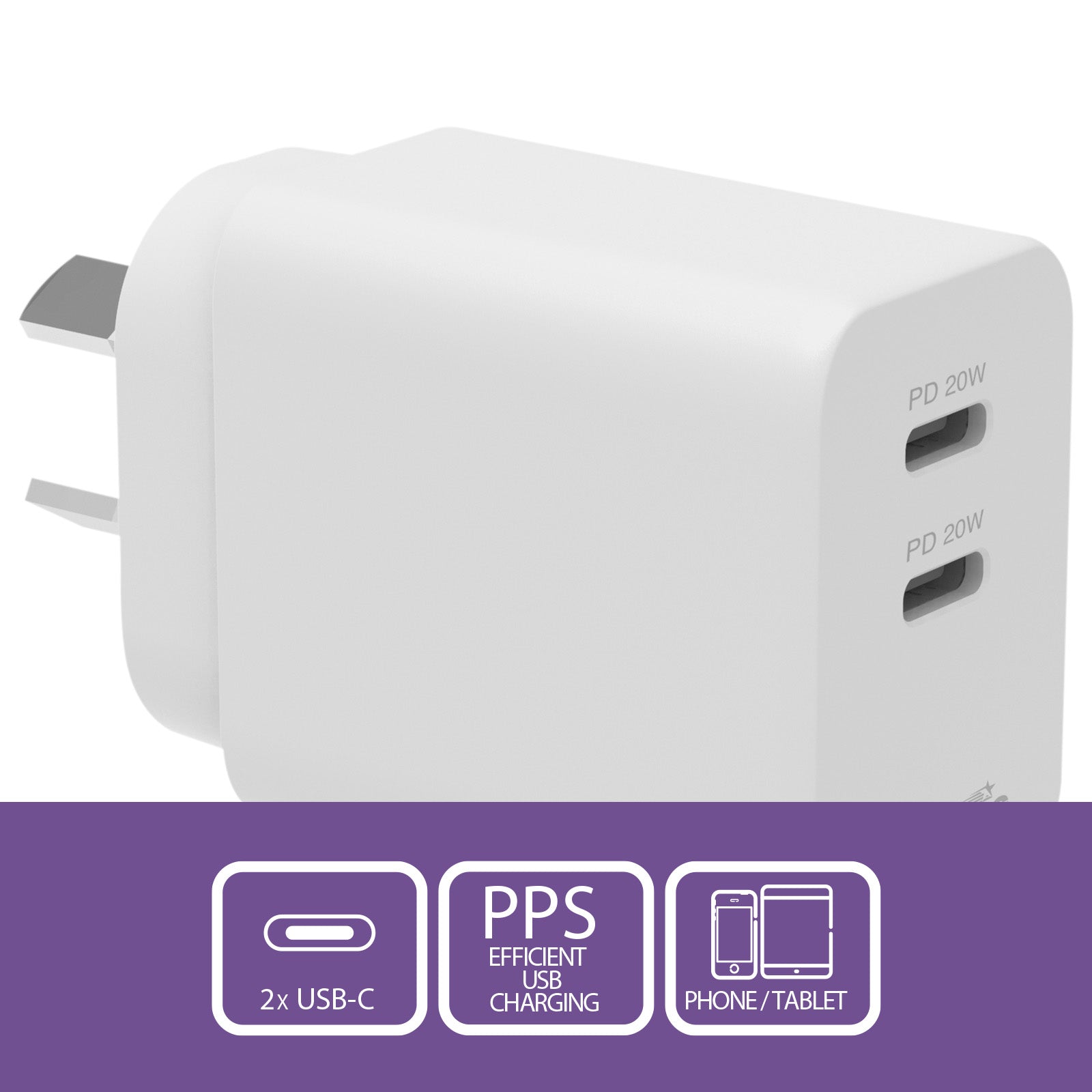 Antsig 20W Dual USB-C Wall Charger