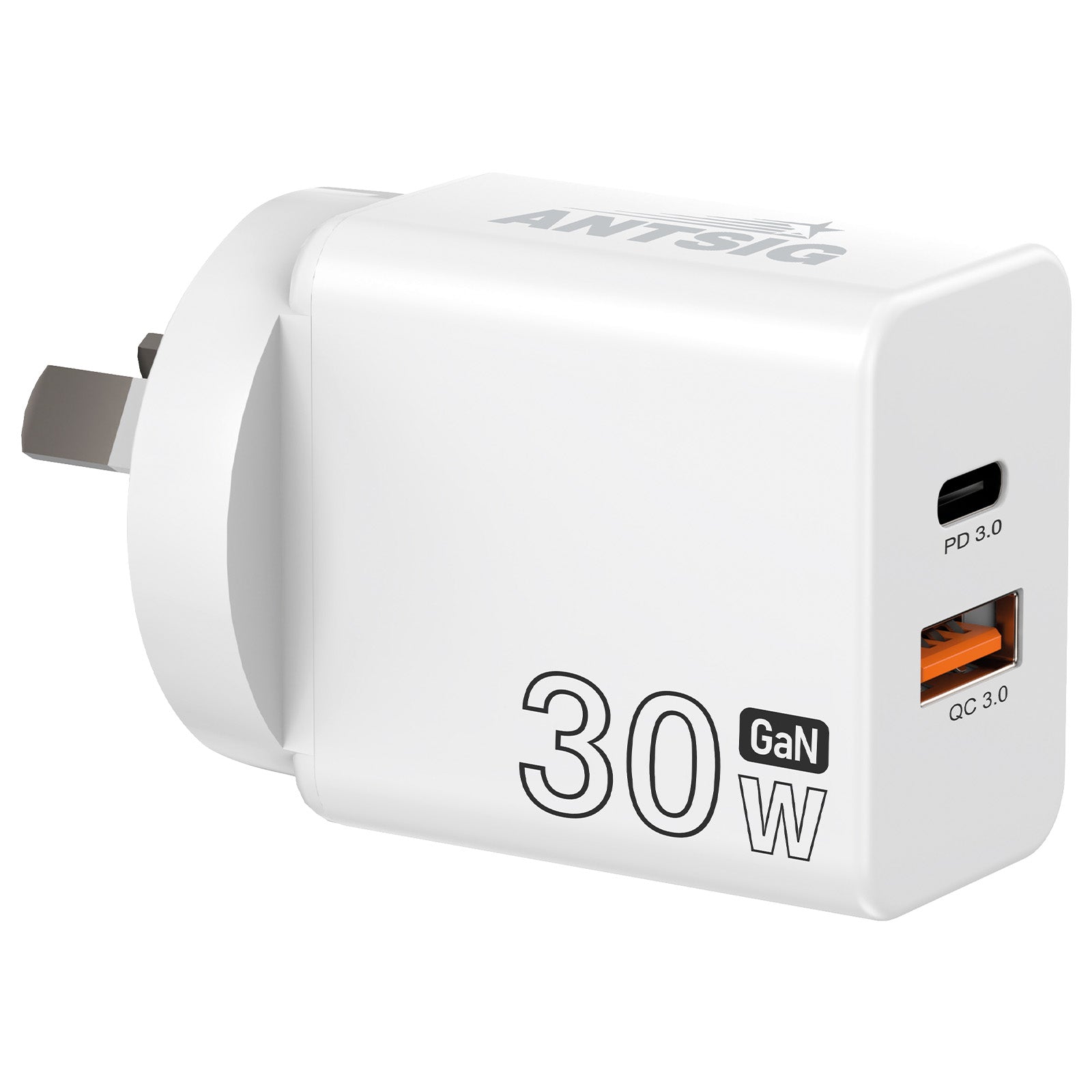 30W 2-Port USB GaN Wall Charger