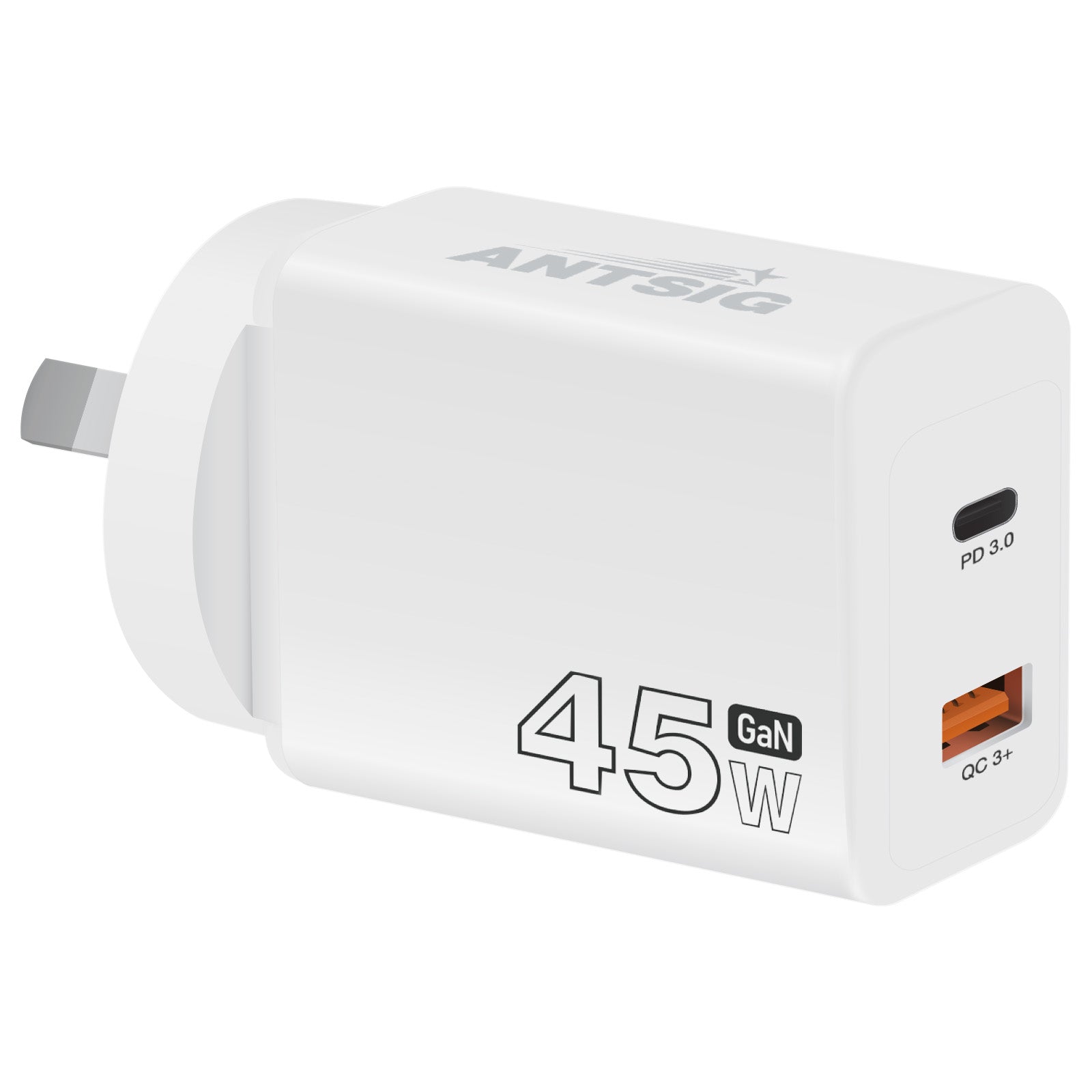 Antsig 45W 2-Port USB GaN Wall Charger