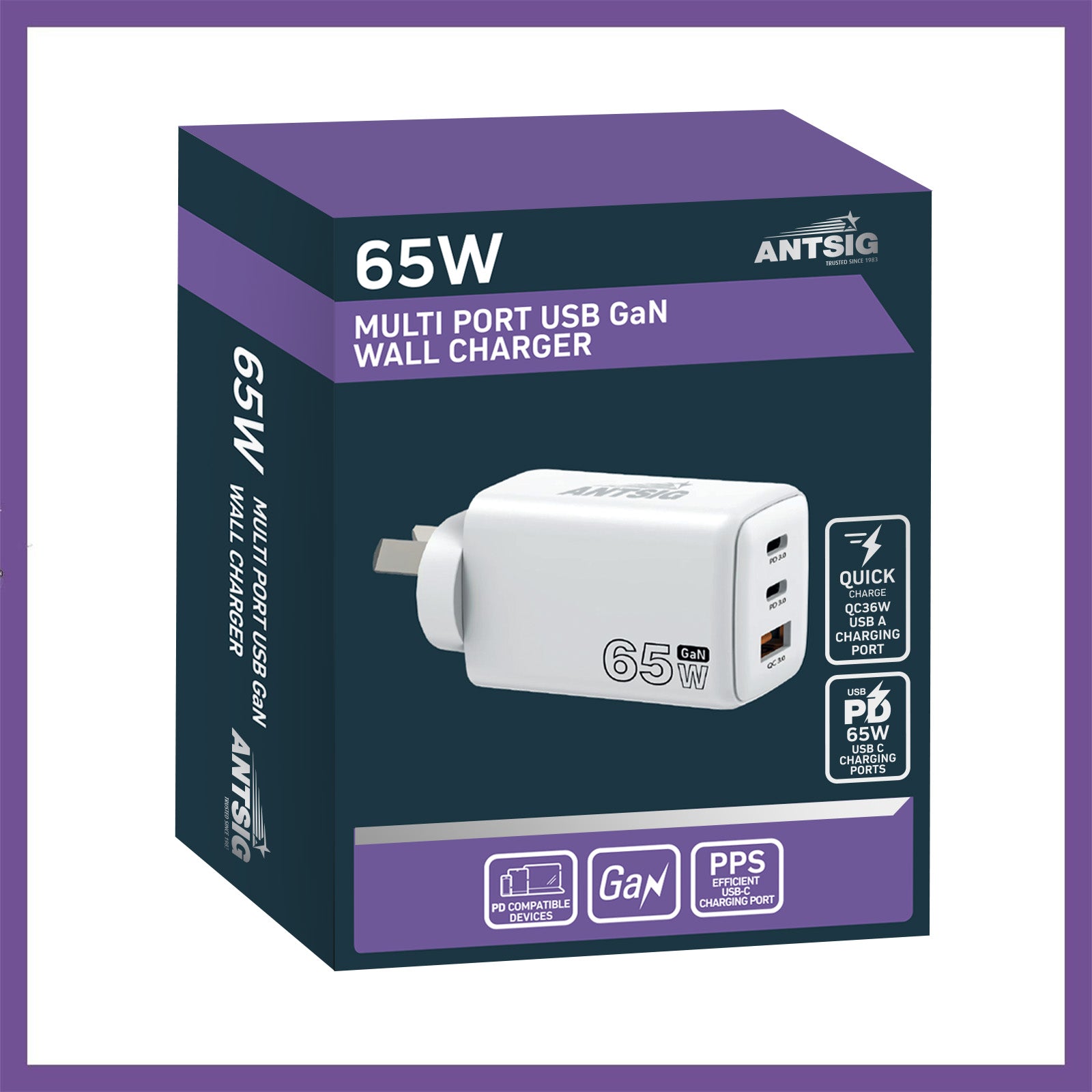 Antsig 65W Multi Port Wall Charger